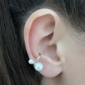 Σκουλαρίκι earcuff με δύο πέρλες Προιόντα